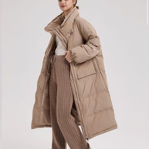 Nap Loungewear Oversized Quilted Down Puffer Coat Size S